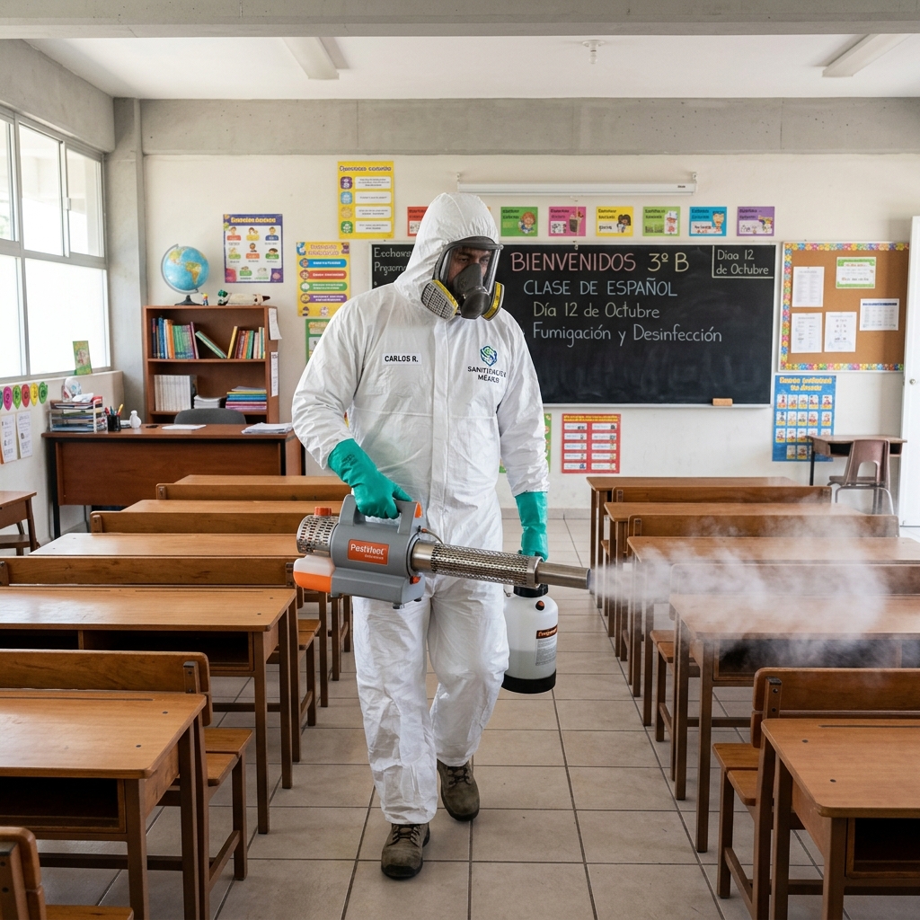Fumigación y sanitización en escuelas y oficinas